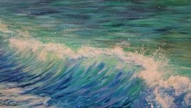 Simple Ocean Wave LIVE Acrylic Painting Tutorial
