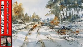 Snow in the Village Watercolour Painting Tutorial