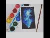 Dibujar un Universo con acuarelas tutorialHow to draw universeWatercolor Starry Night Sky
