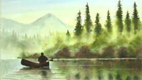 How To Paint A Simple Landscape With Oil Colors on canvas 