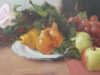 Oil painting. Still life pears apples etc