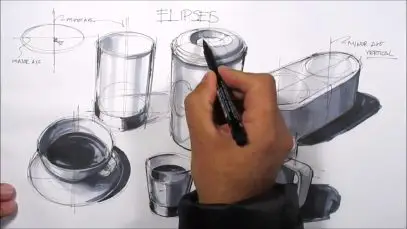 basic sketching techniques elipses