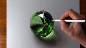 drawing emerald so realistic that
