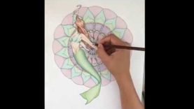 39Mermaid Portal39 Colour Pencil Time Lapse Drawing by Georgina Richmond