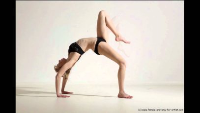 Anatomy References of Female doing Gymnastic Bridge