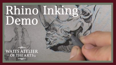 Brush Pen Inking Demo