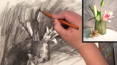 Still Life 23 How to Draw Lily Flowers Part 1 of 2