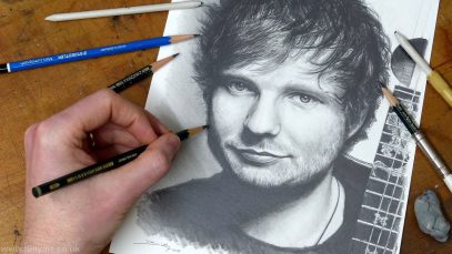 Drawing Ed Sheeran timelapse pencil portrait