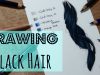 Drawing Tutorial Realistic Black Hair In Coloured Pencil
