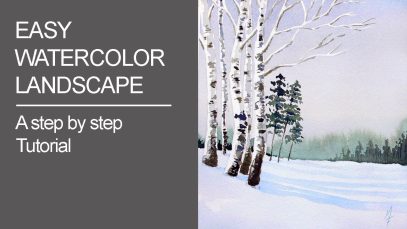Easy Watercolor Landscape