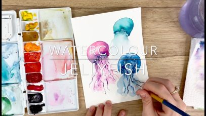 Easy Watercolour Jellyfish