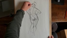 Figure Drawing timelapse 3. 10 minute pose