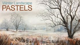 How To Draw a Winter Landscape Pastel Lesson