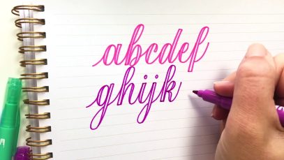 How to Lowercase faux calligraphy alphabet
