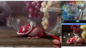 How to draw a still life oil painting fruit