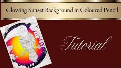 TUTORIAL Glowing Sunset Background in Coloured Pencil