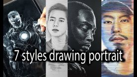 7 Unique Styles of portrait drawing by DP ART DRAWING