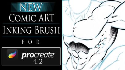 NEW Comic Inking Brush for Procreate 4 2 Stroke Taper