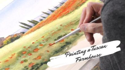 Painting a Tuscan Farmhouse ⎮Geoff Kersey ⎮ Watercolour Landscapes