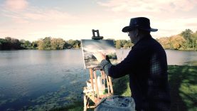Plein air painting with Patrick Smith. Chapmans Pond York Oct 2018