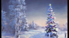 Simple Acrylic Christmas Tree Painting