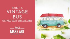 Vintage Bus Watercolor Tutorial with Sarah Cray