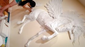 drywall art sculpture tutorial unicorn