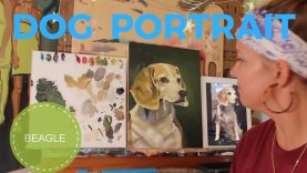 Painting a Dog Portrait Beagle Oil Painting Time Lapse