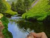 Painting a Landscape River in the Valley Timelapse