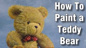 how to paint a teddy bear in acrylic time lapse painting classes