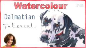 How to Paint a Dalmatian Dog in Watercolor – Tutorial
