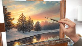 A Snowy Winter Landscape Painting quotOne Quiet Morningquot