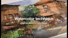 Watercolor painting ideas Plein air