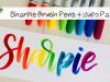 sharpie brush pens yupo paper hand lettering subscriber names in real time