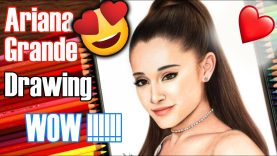 ARIANA GRANDE DRAWING ONLY COLORED PENCIL USED REALISM ART by Sanil Artist
