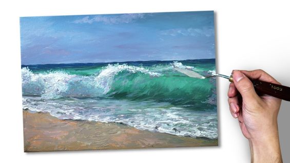 How To Paint Waves/Water! - Oil Painting Tutorial - PaintingTube