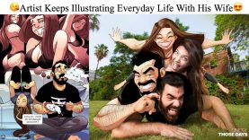 Artist Keeps Illustrating Everyday Life With His Wife N We Finally See The Couple Behind The Comics