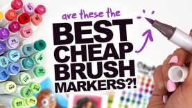 BEST CHEAP BRUSH MARKERS Ohuhu Dual Tip BrushChisel Tip Markers 48 set