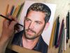 Colored pencil drawing of Paul Walker. Time lapse video