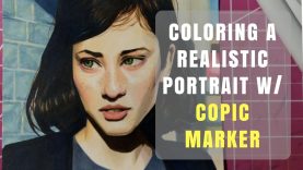 Coloring A Realistic Portrait w Copic Marker