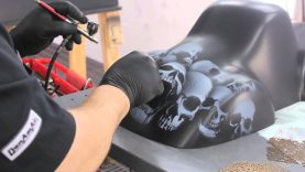 Demo of DanAm Pro Skulls Stencils with Mickey Harris