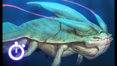 Drawing a fantasy sea creature ART School