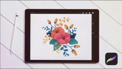 Drawing tutorial Easy flower Floral illustration iPad Art Procreate