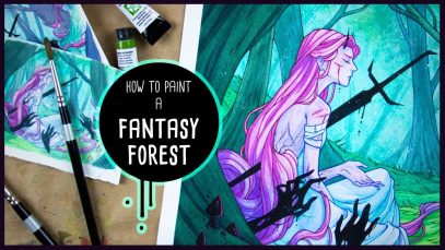 How to Paint a Fantasy Forest • Watercolor Painting Tutorial