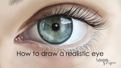 How to draw eyes in Photoshop Tutorial by Kajenna