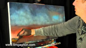 Oil painting tips and tricks with Tim Gagnon using walnut oil for thing layer glazinglayering