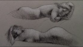 Quick Figure Drawing Charcoal Sketches