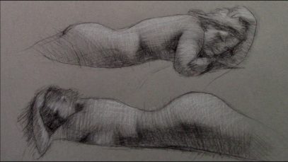 Quick Figure Drawing Charcoal Sketches
