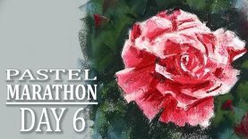 Soft Pastel Marathon Day 6 How to draw a painterly rose tutorial
