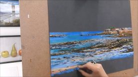 speed painting soft pastel landscape demonstration by Nathalie JAGUIN artiste peintre pastelliste
